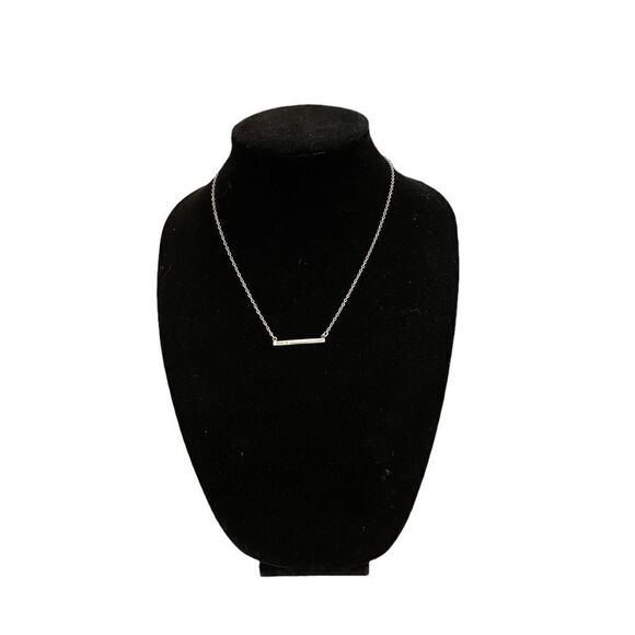 Lisa Leonard Sterling Silver Cross Bar Birthstone Necklace - Picture 3 of 7